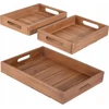 Home Styling Collection PIECES TEAK dekoratyvinių padėklų rinkinys, 3 vnt