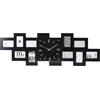 Home Styling Collection Sieninis laikrodis su 10 juodų nuotraukų rėmelių, 80 x 4 x 26 cm
