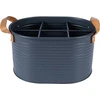 Home Styling Collection Butelių dėžė metalinė pilka