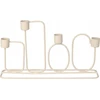 Home Styling Collection Šviesiai pilkos spalvos metalinis žvakių laikiklis 4 žvakėms, 27 x 15,7 cm