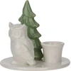 Home Styling Collection Keramikinė žvakių laikiklis su eglute, 8 cm