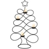 Home Styling Collection Metalinis žvakidė Kalėdų eglutės formos 49 cm Juoda
