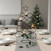 Home Styling Collection Metalinis žvakidė Kalėdų eglutės formos 49 cm Juoda