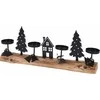 Home Styling Collection Žvakidė 4 arbatinėms žvakėms su žiemos vaizdu