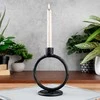 Home Styling Collection Žvakidė aliuminis juoda 19 cm