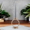 Home Styling Collection žvakidė aliuminė auksinė 15 cm ilgaliekančioms žvakėms