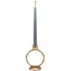Home Styling Collection žvakidė aliuminė auksinė 15 cm ilgaliekančioms žvakėms