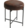 Home Styling Collection Apvali taburetė su metaliniu rėmu, Ø 36 cm