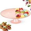 Home Styling Collection Stiklinis tortų stovas 28 cm - Rožinis