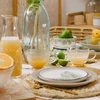 Stiklinis puodelis „Homla BARREL“ su raštais ir auksiniu pagrindu, 360 ml