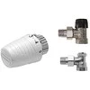Honeywell Thera4 termostatinė galvutė + radiatoriaus vožtuvas + atbulinis vožtuvas (VTL320EA15)