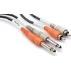 „Hosa Jack“ kabelis 6,3 mm x2 - RCA (Cinch) x2 4 m juodas (CPR-204)