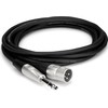 Kabelis Hosa Jack 6.3mm - XLR 3.05m sidabrinė (HSX-010)