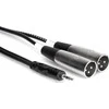 Hosa garso kabelis su 3,5 mm TRS ir dviem XLR jungtimis
