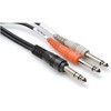 Hosa - TRS 6.35 intarpas - 2 x TS 6.35 2m