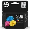 HP 308 trijų spalvų originali rašalo kasetė