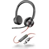 Hewlett Packard (HP) „Poly“ ausinės su mikrofonu „Blackwire C8225-M Stereo USB-C/A“ (didmeninė kaina)