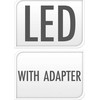 Home Styling Collection Elektrinis židinys LED 57x25 cm juodas