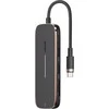 USAMS Adapteris šakotuvas 2xUSB + USB-C + HDMI + Micro SD+SD juodos spalvos SJ575hub01 (US-SJ575)