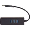 AKYGA AK-AD-32 Hub USB 3.0 &amp; tinklo plokštė 3 x USB / RJ45 10/100/1000 15 cm