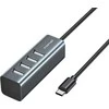 šakotuvas 4xUSB-A - USB-C AWEI (CL-122T) juodos spalvos