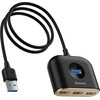 USB įkrovimo adapteris Baseus Square round 4in1 (USB3.0 TO USB3.0*1+USB2.0*3) 1m juodas CAHUB-AY01