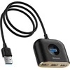 USB įkrovimo adapteris Baseus Square round 4in1 (USB3.0 TO USB3.0*1+USB2.0*3) 1m juodas CAHUB-AY01