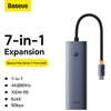 Hub 7w1 Baseus UltraJoy 7 prievadų (USB-C iki 1xHDMI4K@30Hz + 2xUSB 3.0 + 1xPD +RJ45 + SD/TF3.0)