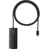 Baseus Lite serijos šakotuvas 4in1 USB-C - 4 x USB 3.0 + USB-C 1m – Juodas