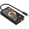 HUB USB Baseus QUALO Transparent Hub USB-C HDMI su funkcija kabelkapar QTPB5-HUB-18 juoda (GSM184928)