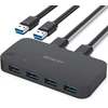 BENFEI USB 3.0 4 prievadų jungiklis keturiems įrenginiams, juodas