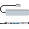 USB-C 6-in-1 adapteris su jungčių išdėstymu
