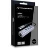Carruzzo Conceptronic ABBY25G knyginių kompiuterių dokas / jungčių replikatorius Vielinis USB 3.2 Gen 1 (3.1 Gen 1) Type-A + Type-C Pilka