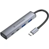 HUB USB Conceptronic Huby i koncentratory USB 3.2 Gen 1 (3.1 Gen 1) Type-C 5000 Mbit/s pilka (HUBBIES22G)