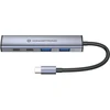 HUB USB Conceptronic Huby i koncentratory USB 3.2 Gen 1 (3.1 Gen 1) Type-C 5000 Mbit/s pilka (HUBBIES22G)
