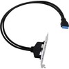 „Conceptronic“ USB šakotuvas, baltas, 19 kontaktų, dvigubas, 2x USB-A 3.0 prievadų, su sw