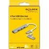 Delock USB šakotuvas geltonoje pakuotėje