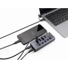 HUB USB Delock USB 5 Gbps Hub su 2 x USB Typ-A i 2 x USB Type-C™ gniazdo i 1 x port szybkiego ładowania + przełącznik