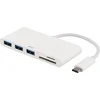 Šakotuvas DELTACO, USB 3.1, 2xUSB-C, baltas / USBC-HUB
