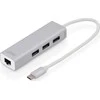 Assmann Electronic DIGITUS 3 Port USB 3.0 Type C Hub su Gigabit Ethernet 3xUSB A/F 1xUSB C/M 1xRJ45 LAN Palaiko Windows ir Mac OS