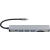 Equip 133494 knyginių kompiuterių dokas / jungčių replikatorius Vielinis USB 3.2 Gen 1 (3.1 Gen 1) Type-C Sidabras