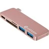 HUB USB eStuff 1x SD 1x Micro SD + 3x USB-A (ES84121- ROSE)
