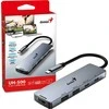 USB (3.0) šakotuvas 5 prievadų, UH-500, pilka, Genius, 2x USB 3.0,1x HDMI,2x USB-C, Maitinimas 100W