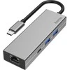 USB šakotuvas Hama 1x RJ-45 1x USB-C PD + 2x USB-A 3.2 Gen1 (002001080000)