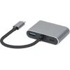 iBox IUHCHDVGA USB Type-C Hub 4-in-1 USB 3.0 + PD 100W + HDMI 4K 30Hz + VGA Full HD