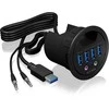 HUB USB Icy Box 4x USB-A 3.0 (IB-HUB1403A)