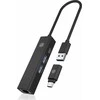 RAD ICY BOX IB-HUB1439-LAN Vielinis USB 3.2 Gen 1 (3.1 Gen 1) Type-A Juoda