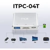 HUB USB Inca ITPC-04T huby i koncentratory USB Type-C 5000 Mbit/s sidabrinė, balta