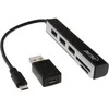 HUB USB InLine 1x SD 1x Micro SD + 3x USB-A 2.0 (66775C)