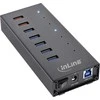 HUB USB InLine ® USB 3.2 Gen.1. 7 Port Hub Aliuminio dėklas su 2.5A maitinimo juoda